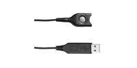 EPOS | Sennheiser Headset connection cable: USB - EasyDisconnect (sound card integrated in USB plug).