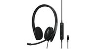 EPOS | Sennheiser ADAPT 160T USB-C II On-ear, double-sided USB-C headset with in-line call control and foam earpads. Certified for Microsoft Teams
