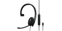EPOS | Sennheiser ADAPT 135 II, On-ear single-sided headset with 3.5 mm jack and leatherette earpads. Certified with Chromebook.