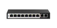 D-Link DES-F1010P-E 10-Port 10/100Mbps PoE Switch with 8 Long Reach PoE Ports and 2 Uplink Ports. PoE budget 96W.