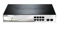 D-Link 10-Port Gigabit Smart Managed PoE Switch with 8 PoE RJ45 and 2 SFP Ports