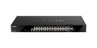 D-Link 28-Port Gigabit Smart Managed Stackable Switch with 24 1000Base-T and 4 10Gb Ports