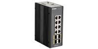 D-Link 12-Port Gigabit Industrial Managed Switch with 8 1000BASE-T ports and 4 SFP ports