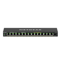 NETGEAR 16 Port PoE Gigabit Ethernet Plus Switch GS316EP - with 16 x PoE+ @ 180W Desktop/Wall Mount